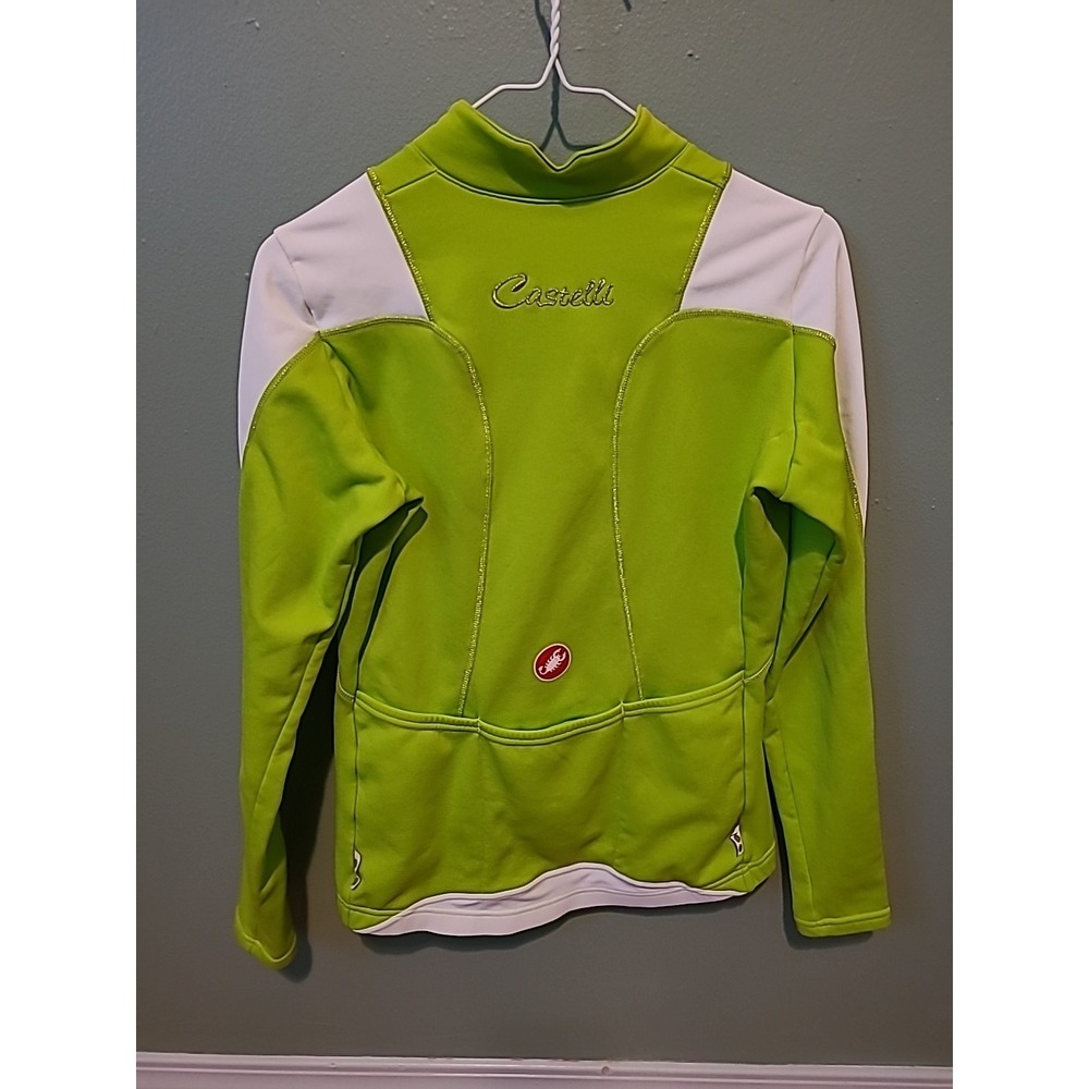Castelli Women's Thermal Cycling Full Zip Long Sleeve Jersey Size Large Green - Picture 6 of 8